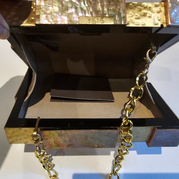 Rafe Ramya Cubist Minaudiere, Copper/Gold - Picture 6 of 9